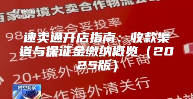 速卖通开店指南：收款渠道与保证金缴纳概览2025版