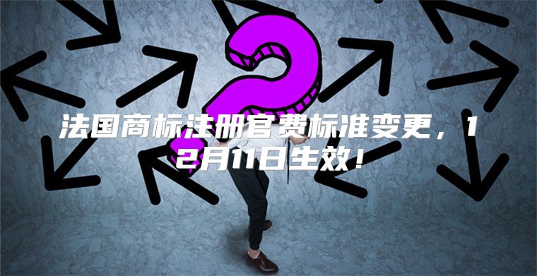 法国商标注册官费标准变更，12月11日生效！