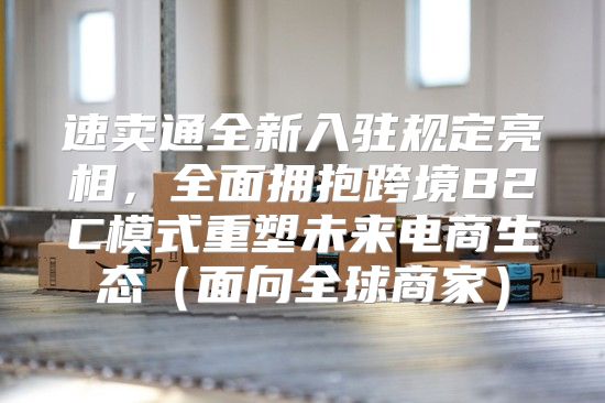 速卖通全新入驻规定亮相，全面拥抱跨境B2C模式重塑未来电商生态面向全球商家