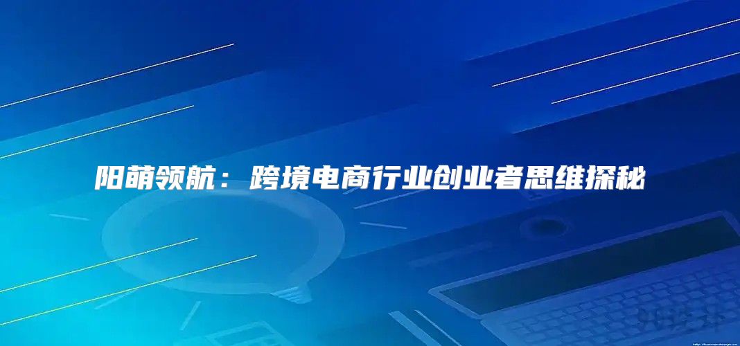 阳萌领航：跨境电商行业创业者思维探秘