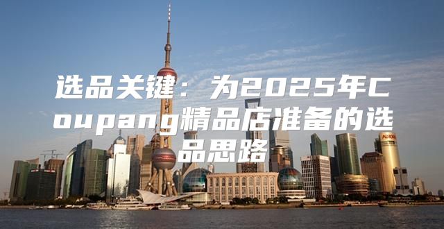 选品关键：为2025年Coupang精品店准备的选品思路