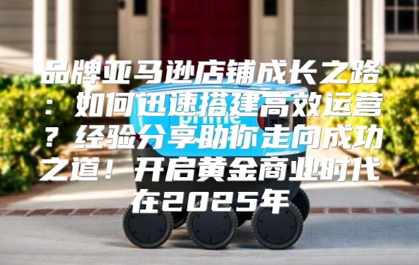 品牌亚马逊店铺成长之路：如何迅速搭建高效运营？经验分享助你走向成功之道！开启黄金商业时代在2025年