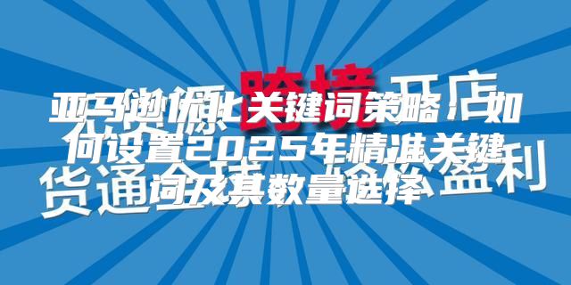 亚马逊优化关键词策略：如何设置2025年精准关键词及其数量选择