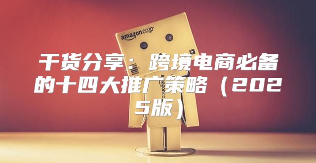 干货分享：跨境电商必备的十四大推广策略2025版