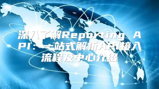 深入了解Reporting API：一站式解析API接入流程及中心介绍