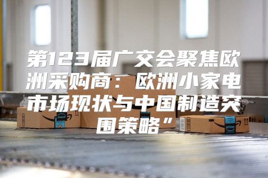 第123届广交会聚焦欧洲采购商：欧洲小家电市场现状与中国制造突围策略”