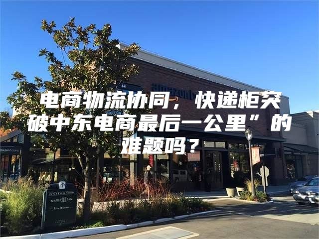 电商物流协同，快递柜突破中东电商最后一公里”的难题吗？