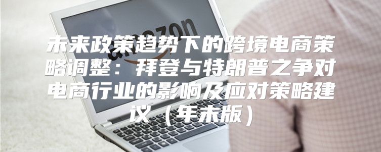 未来政策趋势下的跨境电商策略调整：拜登与特朗普之争对电商行业的影响及应对策略建议年末版