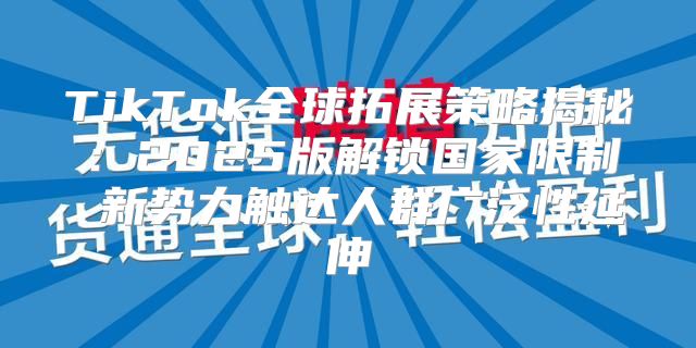 TikTok全球拓展策略揭秘：2025版解锁国家限制 新势力触达人群广泛性延伸
