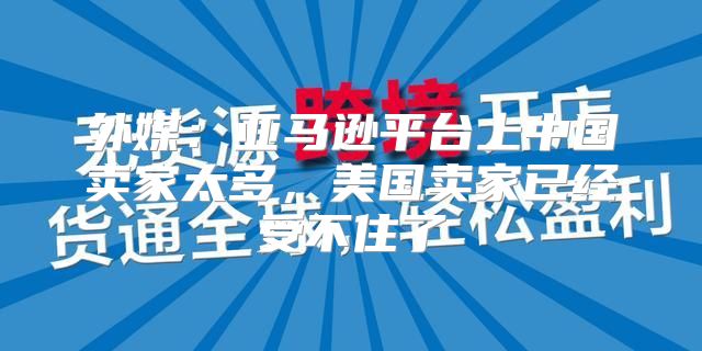 外媒：亚马逊平台上中国卖家太多，美国卖家已经受不住了