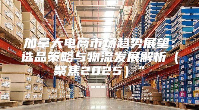 加拿大电商市场趋势展望：选品策略与物流发展解析聚焦2025”