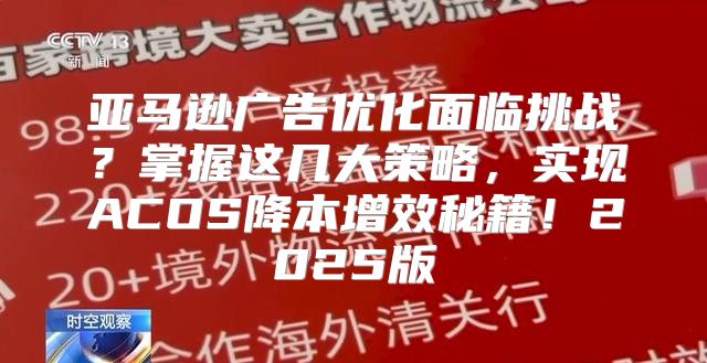 亚马逊广告优化面临挑战？掌握这几大策略，实现ACOS降本增效秘籍！2025版