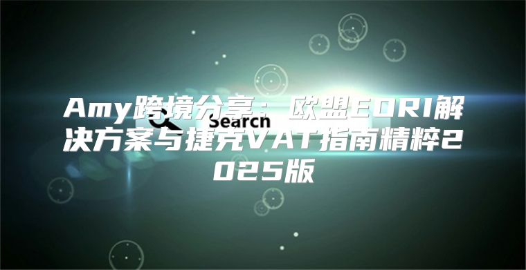 Amy跨境分享：欧盟EORI解决方案与捷克VAT指南精粹2025版