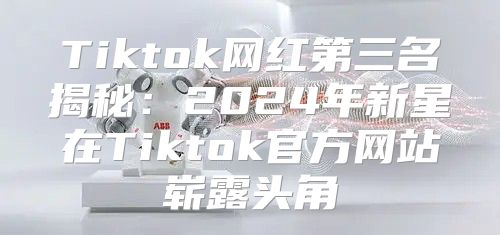 Tiktok网红第三名揭秘：2025年新星在Tiktok官方网站崭露头角