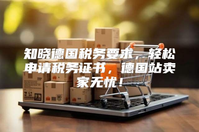 知晓德国税务要求，轻松申请税务证书，德国站卖家无忧！