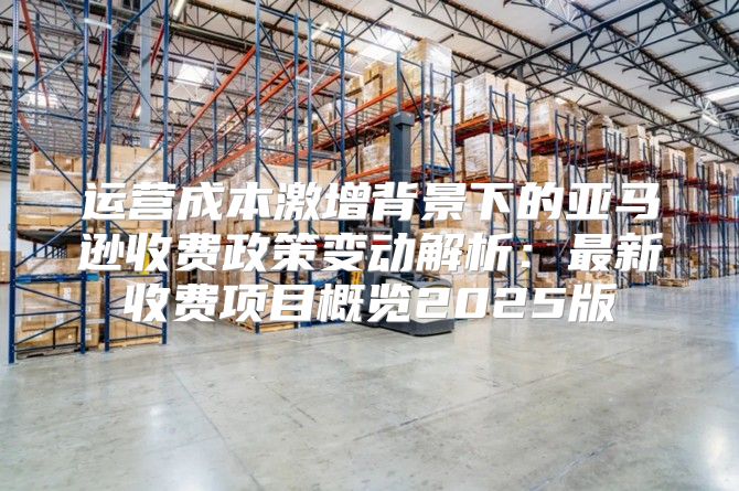 运营成本激增背景下的亚马逊收费政策变动解析：最新收费项目概览2025版