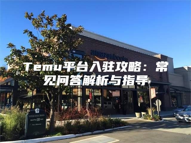Temu平台入驻攻略：常见问答解析与指导