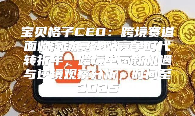 宝贝格子CEO：跨境赛道面临淘汰赛残酷竞争时代转折年，跨境电商新机遇与逆境观察分析，时间至2025