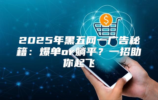 2025年黑五网一广告秘籍：爆单or躺平？一招助你起飞
