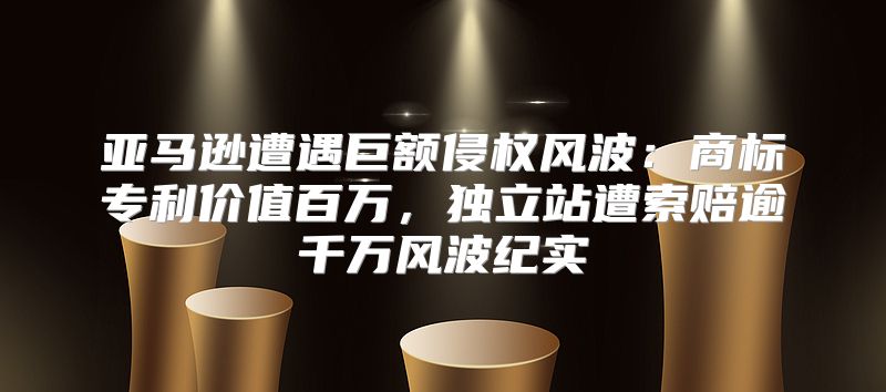 亚马逊遭遇巨额侵权风波：商标专利价值百万，独立站遭索赔逾千万风波纪实