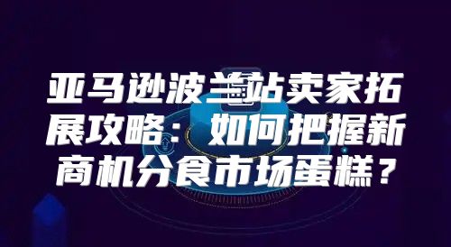 亚马逊波兰站卖家拓展攻略：如何把握新商机分食市场蛋糕？