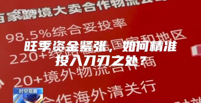 旺季资金紧张，如何精准投入刀刃之处？