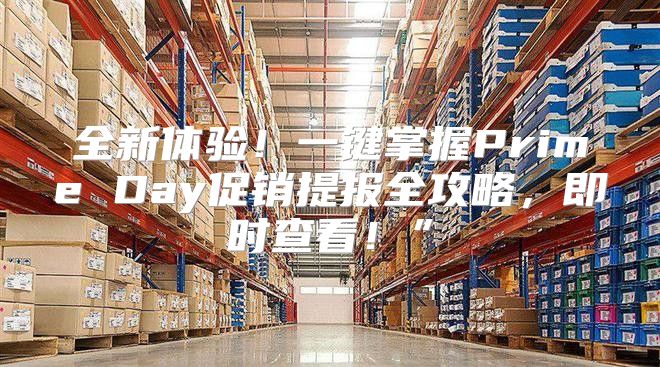 全新体验！一键掌握Prime Day促销提报全攻略，即时查看！”