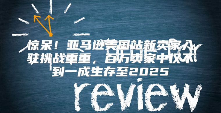 惊呆！亚马逊美国站新卖家入驻挑战重重，百万卖家中仅不到一成生存至2025