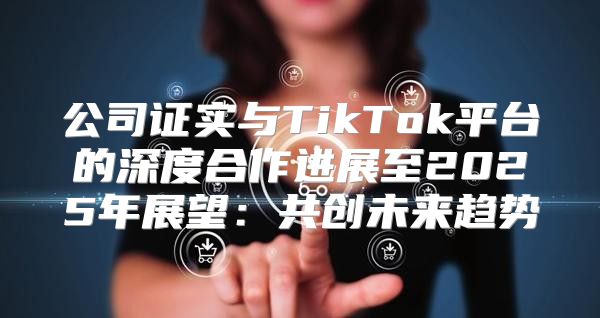 公司证实与TikTok平台的深度合作进展至2025年展望：共创未来趋势