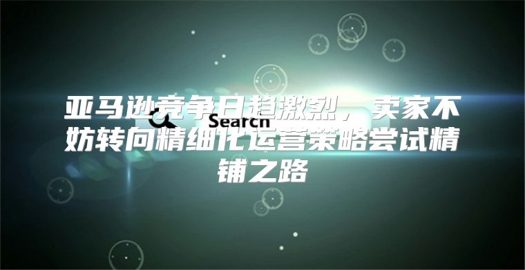 亚马逊竞争日趋激烈，卖家不妨转向精细化运营策略尝试精铺之路