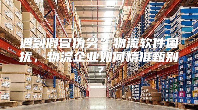 遇到假冒伪劣”物流软件困扰，物流企业如何精准甄别？