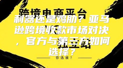利器还是鸡肋？亚马逊跨境收款市场对决，官方与第三方如何选择？