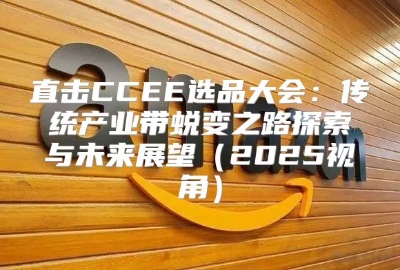 直击CCEE选品大会：传统产业带蜕变之路探索与未来展望2025视角
