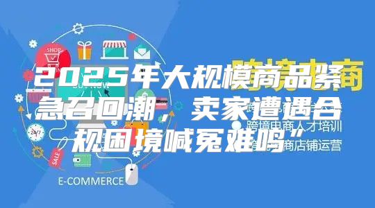 2025年大规模商品紧急召回潮，卖家遭遇合规困境喊冤难鸣”