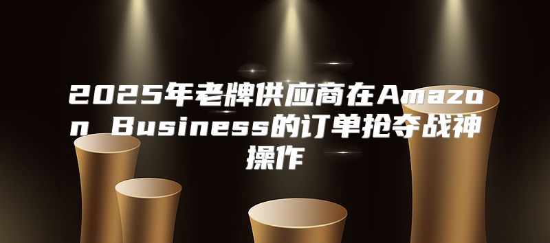 2025年老牌供应商在Amazon Business的订单抢夺战神操作