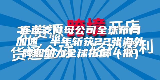 连连支付母公司全球布局加速，半年斩获22张海外牌照助力全球拓展拟