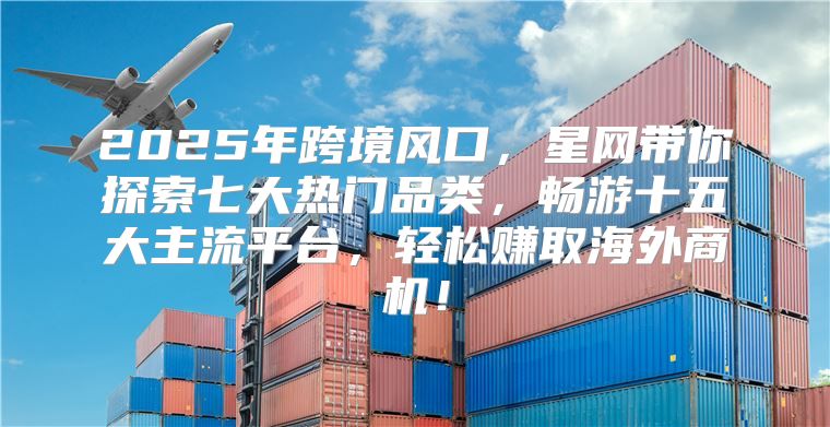 2025年跨境风口，星网带你探索七大热门品类，畅游十五大主流平台，轻松赚取海外商机！