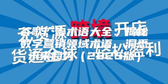 谷歌广告术语大全：揭秘数字营销领域术语，洞悉未来趋势2025版