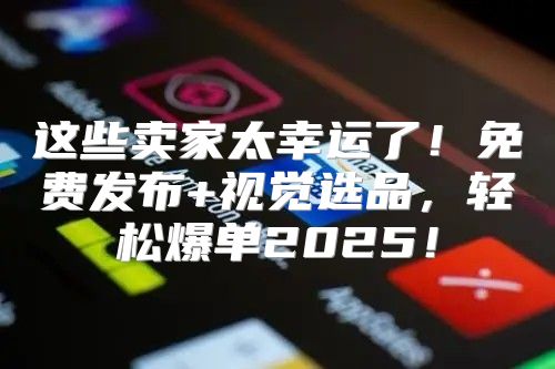 这些卖家太幸运了！免费发布+视觉选品，轻松爆单2025！