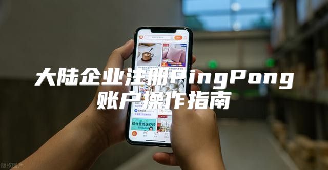 大陆企业注册PingPong账户操作指南
