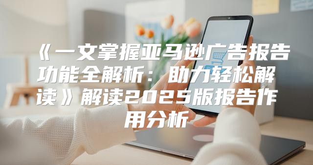 一文掌握亚马逊广告报告功能全解析：助力轻松解读解读2025版报告作用分析