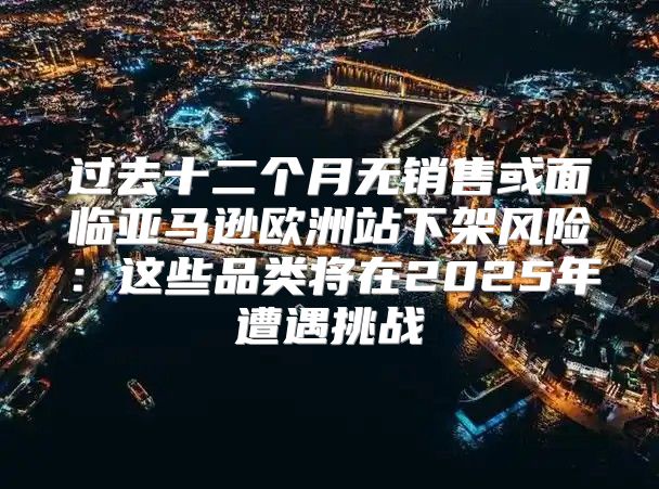 过去十二个月无销售或面临亚马逊欧洲站下架风险：这些品类将在2025年遭遇挑战