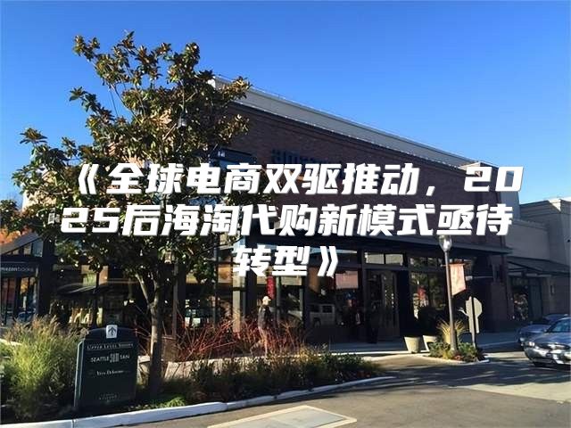 全球电商双驱推动，2025后海淘代购新模式亟待转型