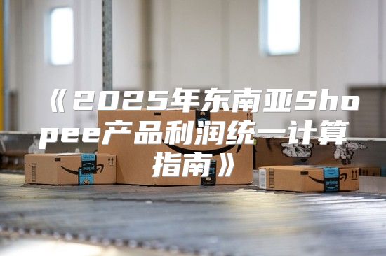2025年东南亚Shopee产品利润统一计算指南