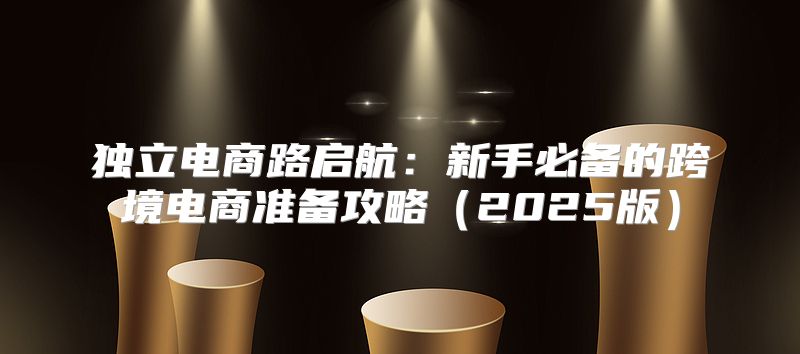 独立电商路启航：新手必备的跨境电商准备攻略2025版