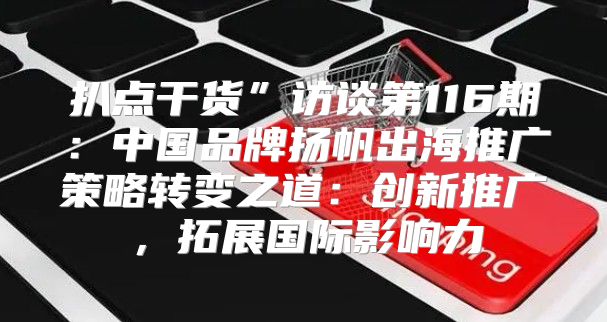 扒点干货”访谈第116期：中国品牌扬帆出海推广策略转变之道：创新推广，拓展国际影响力