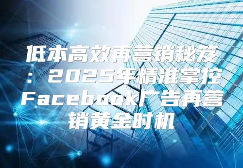 低本高效再营销秘笈：2025年精准掌控Facebook广告再营销黄金时机