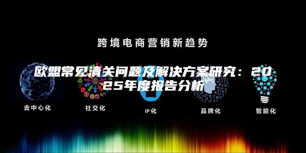 欧盟常见清关问题及解决方案研究：2025年度报告分析