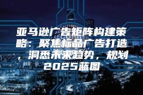 亚马逊广告矩阵构建策略：聚焦标品广告打造，洞悉未来趋势，规划2025蓝图
