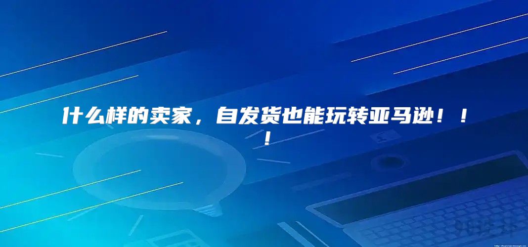 什么样的卖家，自发货也能玩转亚马逊！！！